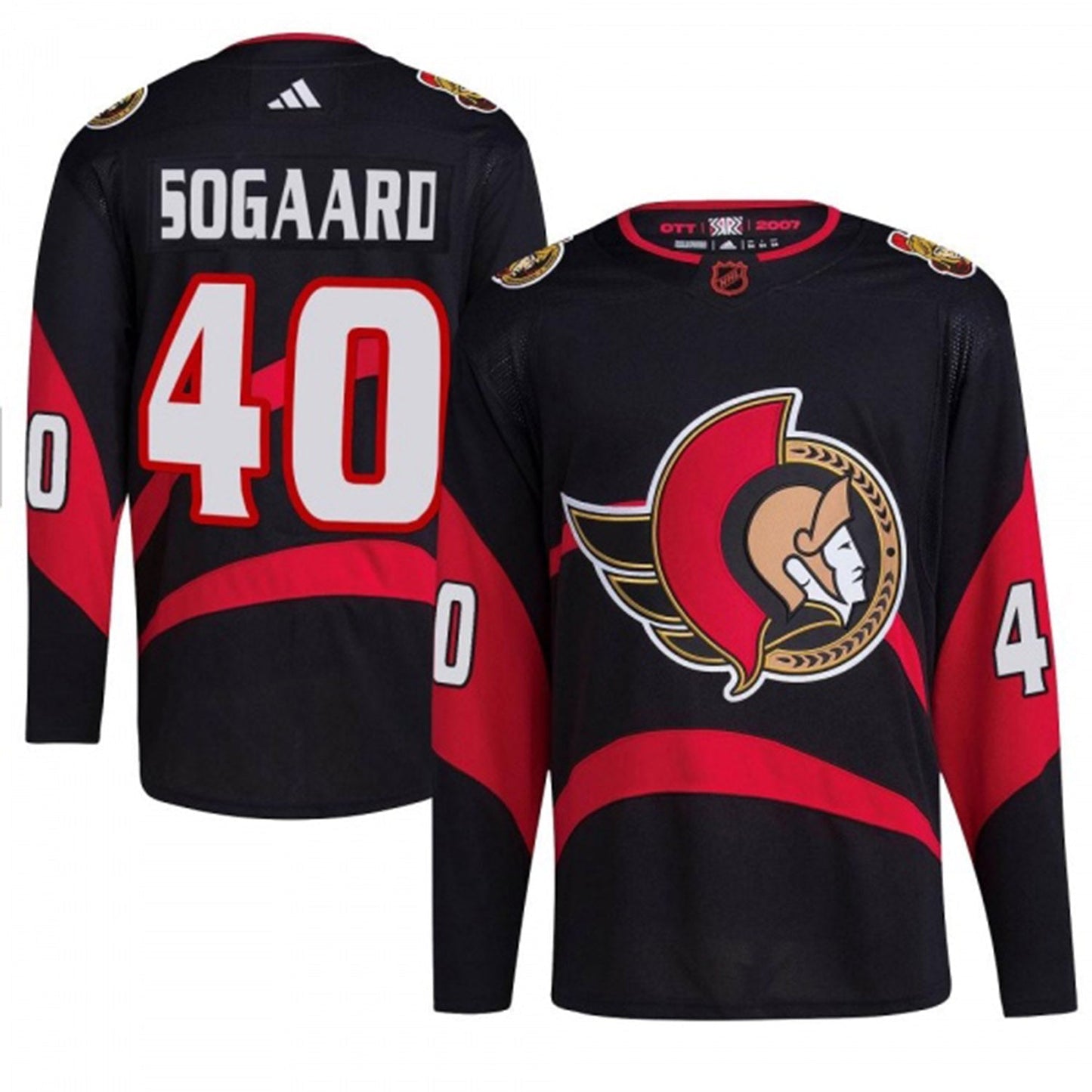 NHL Mads Sogaard Ottawa Senators 40 Jersey