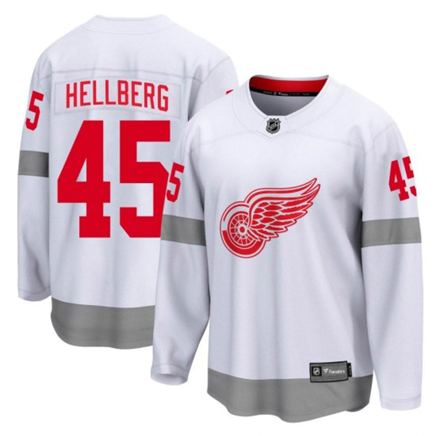 NHL Magnus Hellberg Detroit Red Wings 45 Jersey