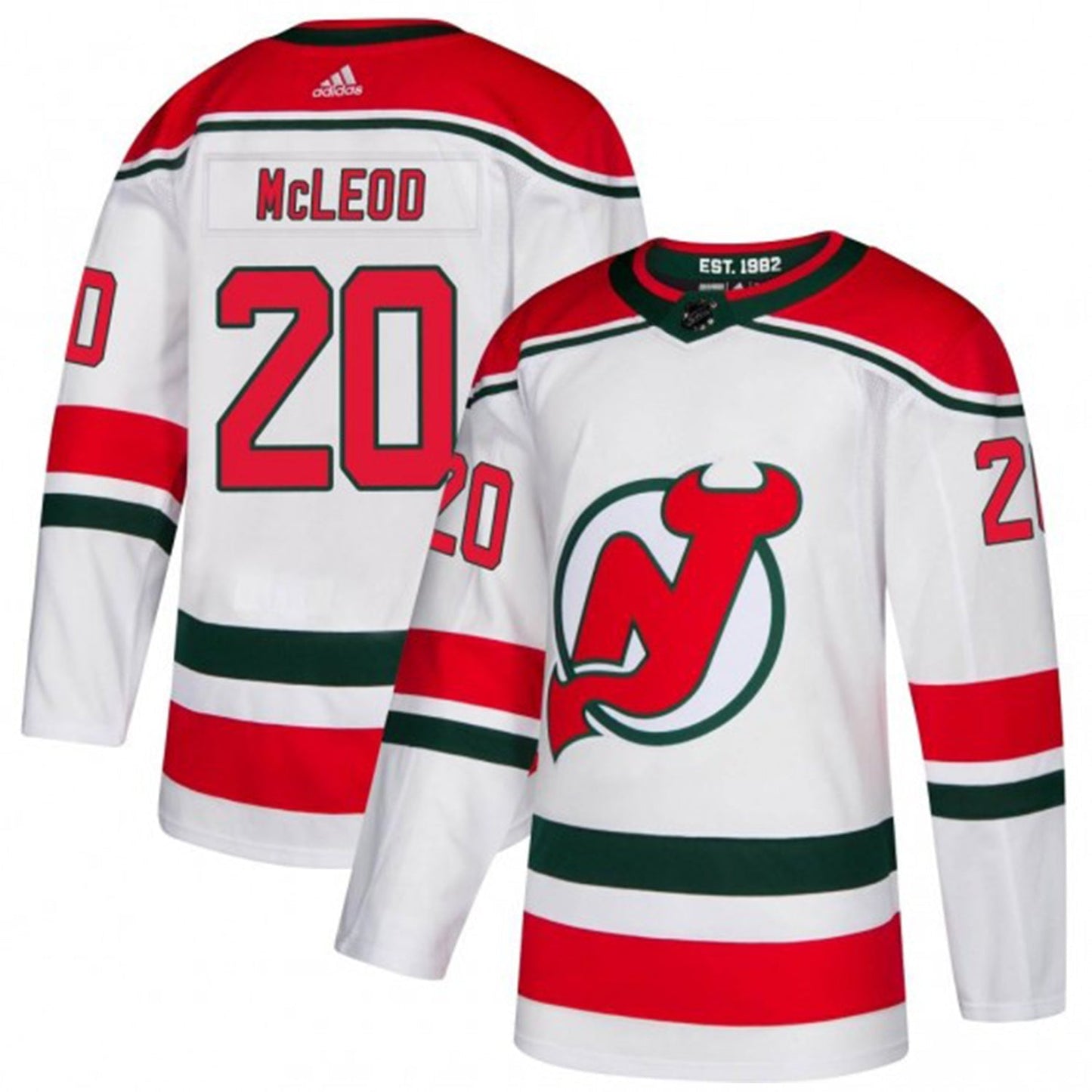 NHL Michael Mcleod New Jersey Devils 20 Jersey
