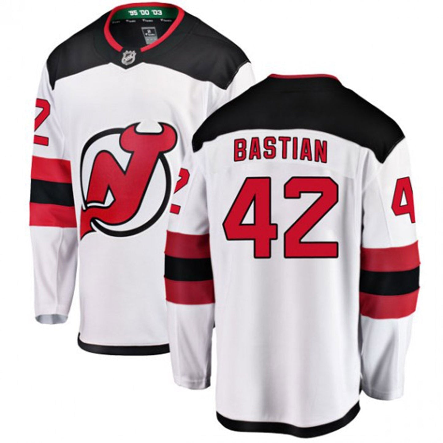 NHL Nathan Bastian New Jersey Devils 42 Jersey
