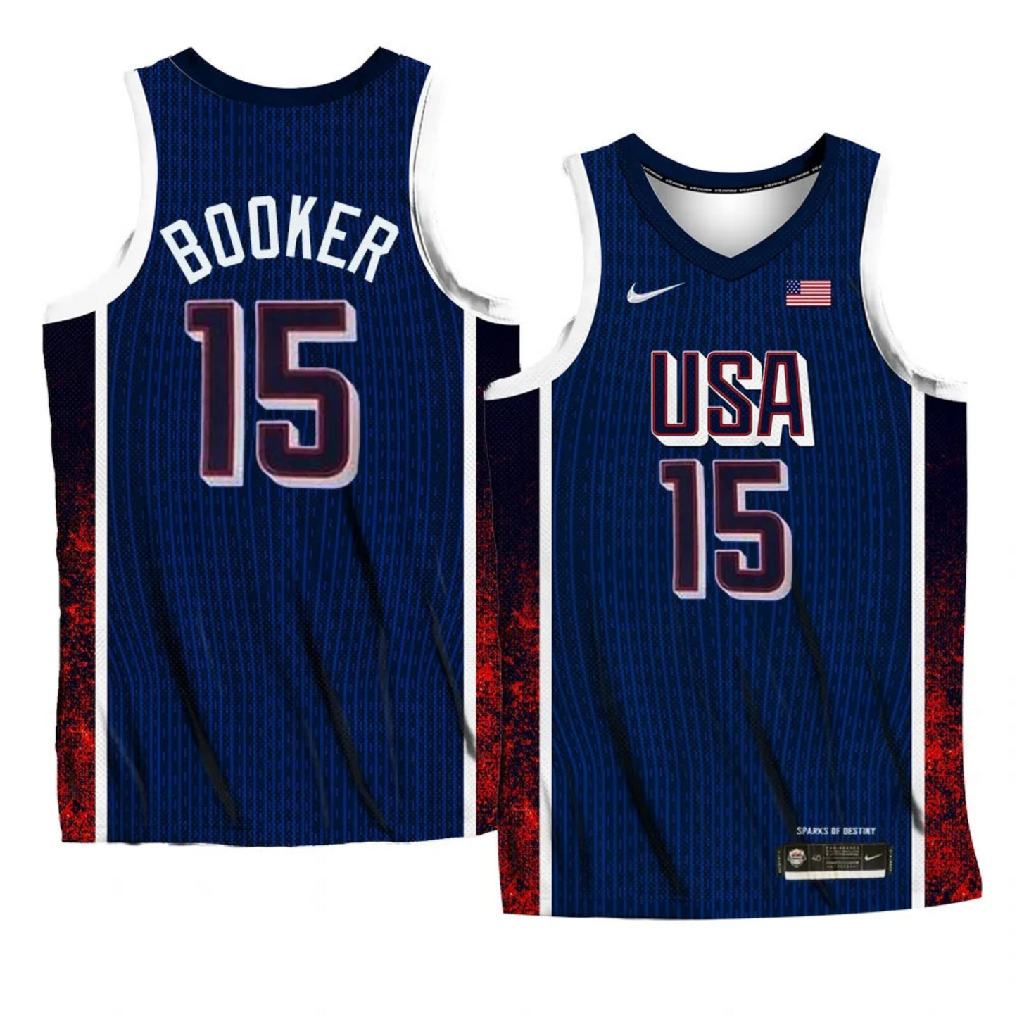 Devin Brooker Team USA 2024 Olympics Jersey