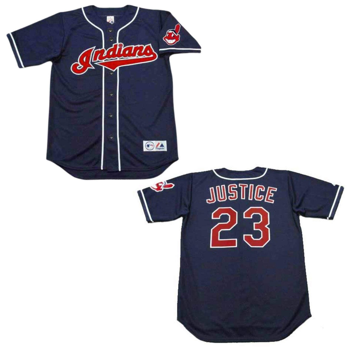 MLB David Justice Cleveland Indians 23 Jersey