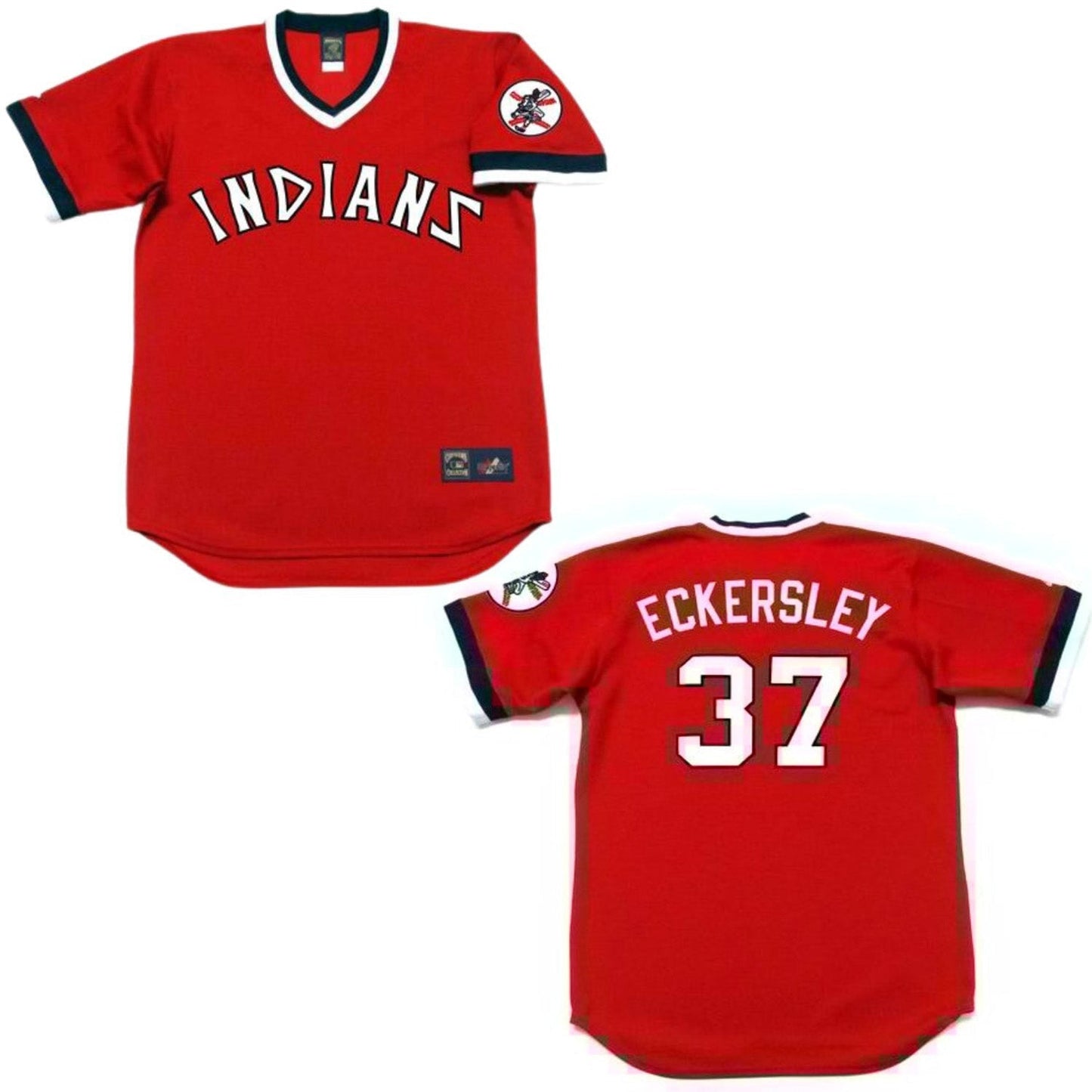 MLB Dennis Eckersley Cleveland Indians 37 Jersey