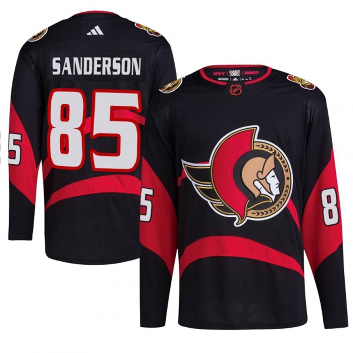 NHL Jake Sanderson Ottawa Senator 85 Jersey