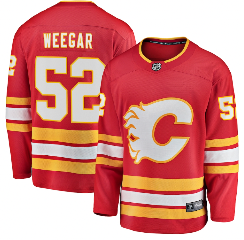 NHL MacKenzie Weegar Calgary Flames 52 Jersey