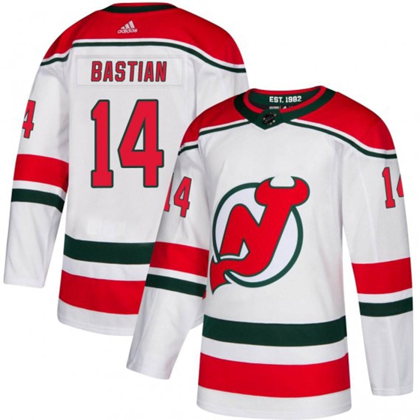 NHL Nathan Bastian New Jersey Devils 42 Jersey