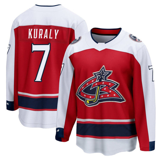 NHL Sean Kuraly Columbus Blue Jackets 7 Jersey